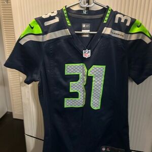 NFL On Field Jersey with Navy and Neon Green